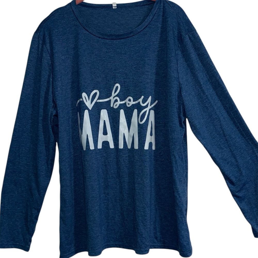 Boy Mama Blue Maternity Shirt
